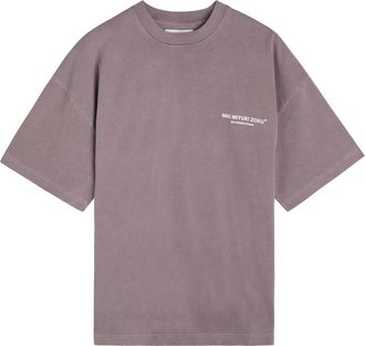 Mki Miyuki Zoku Design Studio Cotton T-shirt - Raisin - XL