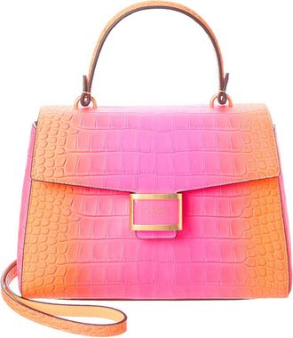 Kate Spade New York Kate Spade New York Katy Croc Medium Top Handle Leather Bag