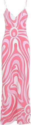 Pucci Vestido Largo de Seda - Dresses - Mujer - Rosa - XS