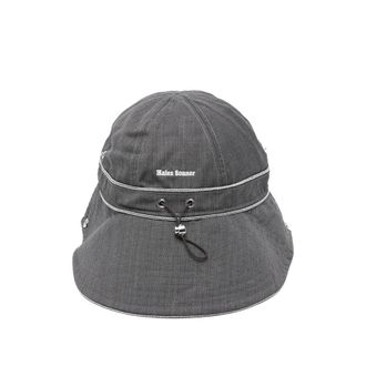 adidas KB2326 Logo-Embroidered Bucket Hat - Gray