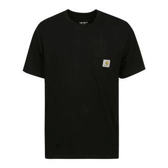 Carhartt Work in Progress T-Shirts, male, Black, XL, Pocket Logo T-Shirt