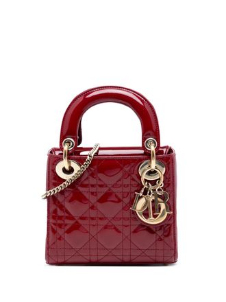 Dior 2017 Mini Patent Cannage Lady Dior satchel - women - Patent Leather - One Size - Red
