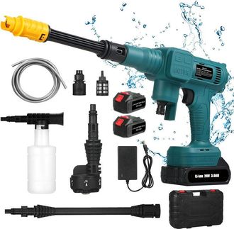 Elle Hidrolimpiadora El&eacute;ctrica De Alta Presi&oacute;n De 20 V - 900 Psi (62 Bar) - Motor Sin Escobillas - Caudal De 4,5 L/min - Longitud De La Manguera: 5 M - 900