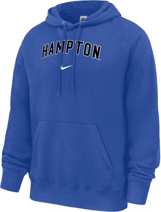 Nike Mens College (Hampton University) Fleece Pullover Hoodie in Blue | M31233HMTU26-RYL