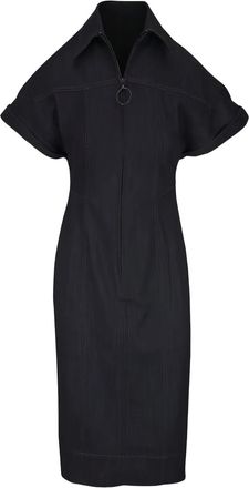 Akris Abito midi a maniche corte - Nero