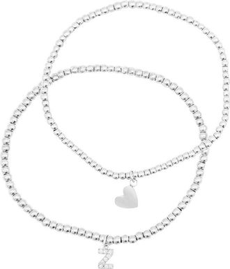 Adornia Adornia Cz Initial Stretch Bracelet