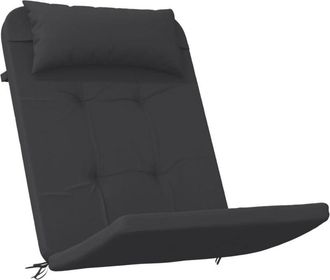 vidaXL Cojines Para Silla Adirondack 2 Uds Tela Oxford Negro Vidaxl