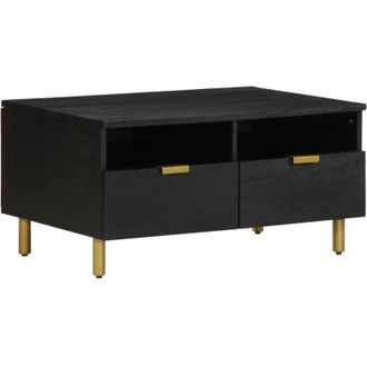 vidaXL Mesa De Centro Madera De Ingenier&iacute;a Negra 80x54x40 Cm Vidaxl