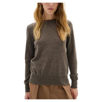 Inwear Lukka IW Crew-neck Pullover - Dames - Cashmere truien - Bruin - Xs/S - Leer - Truien & Vesten