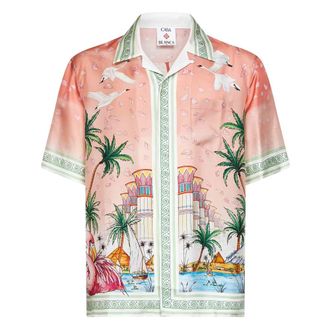 Casablanca Shirts - Heren - Korte mouwen Overhemden - Veelkleurig - L - Overhemden