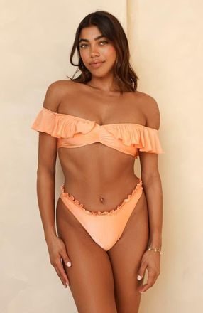 Dippin' Daisy's Swimwear Siren Bandeau Bikini Top in Peach Nectar at Nordstrom, Size X-Small