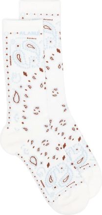 Alanui Bandana sokken - Wit