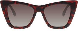 Kurt Geiger 52mm Cat Eye Sunglasses in Medium Brown Tort at Nordstrom Rack