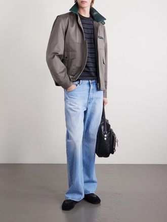 sacai Striped Cotton-Jersey T-Shirt