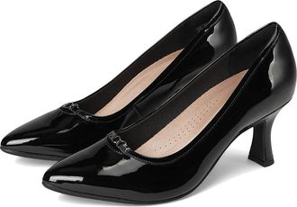 Clarks Kataleyna West Womens Shoes Black Patent Synthetic : 7.5 B - Medium, Leather