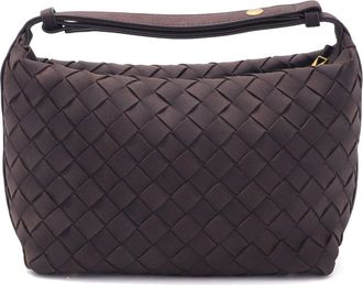 Adornia Brown Woven Crescent Bag