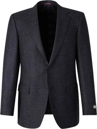 Canali Blazer monopetto a quadri - Blu