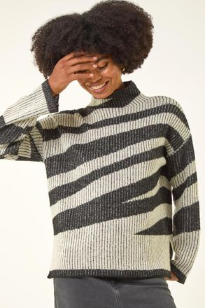 Roman Abstract Stripe Knit Jumper