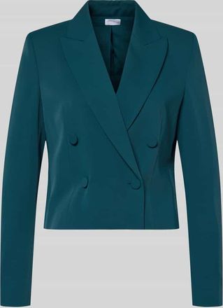 Jake*s Zweireihiger Blazer mit Reverskragen in Grass Mel, Gr&ouml;&szlig;e 32