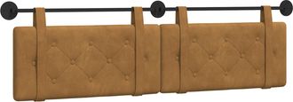 vidaXL Cabecero Colgante Marr&oacute;n Terciopelo Vidaxl