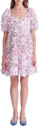 English Factory Textured Ribbon Minidress in Mauve at Nordstrom Rack, Size X-Small