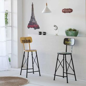 Wanderlust Deco Taburete de metal 46 x 40 x 100h cm