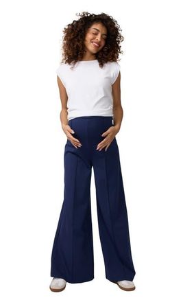 Ingrid & Isabel Maternity Flare Ponte Pant in Navy at Nordstrom, Size Medium 29
