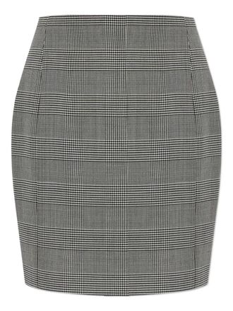 Balmain checked mini skirt - Grey