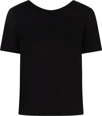 Nina Ricci Tops, Dames, Zwart, M, Katoen, Open Rug Katoenen T-shirt