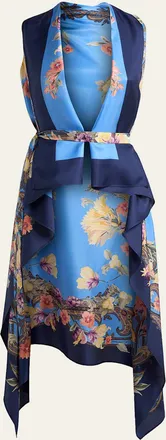 Etro Floral Silk Foulard Vest