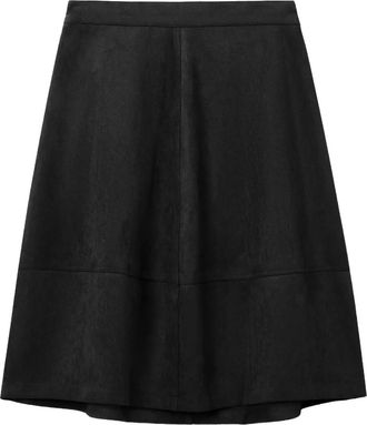 B+ab Midi-rok met vlakken en zak - Zwart