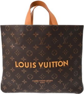 Louis Vuitton Brown Monogram Canvas Tote Bag (Pre-Owned)