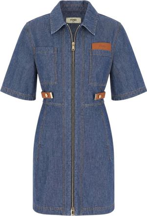 Fendi Kleedjes, Dames, Blauw, 2Xs, Denim, Abitino Denim