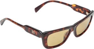 Miu Miu Accessoires, Dames, Bruin, ONE Size, MU B12S Zonnebrillen