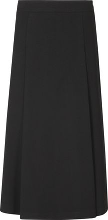 Seventy Black Structured Viscose-Blend Midi Skirt