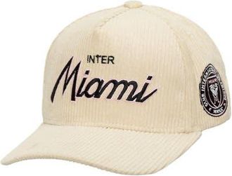 Mitchell & Ness Mens Mitchell & Ness Cream Inter Miami CF Corduroy Off Pro Crown Adjustable Hat at Nordstrom