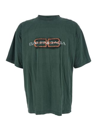 Balenciaga Green Crew Neck T-Shirt
