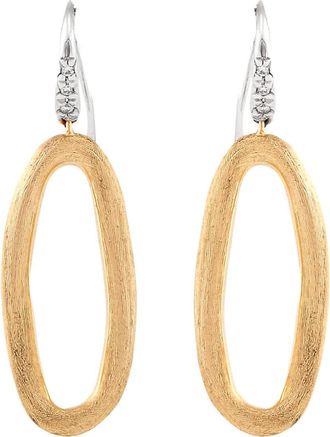 Marco Bicego Jaipur Gold 18K Yellow Gold Oval Link Diamond Hook Earrings - Ob1808-A_B_Yw_Q6