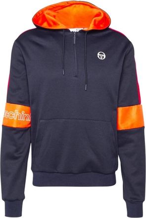 Sergio Tacchini Logo Cross Hoodie - Blauw - Heren - Hoodies - Blauw - XL - Katoen - Hoodies & sweatvesten