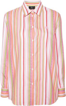 Etro striped cotton shirt - women - Cotton - 42 - Pink