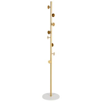 Beliani Perchero De Interior Soporte Para Abrigos M&aacute;rmol Metal Dorado Notus