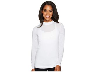 Jamie Sadock Sunsense(r) Mandarin Collar Layering Shirt Womens Clothing Sugar : 2XL, Nylon/Spandex/Nylon Blend