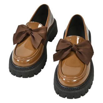 Generic Women Bowknot Loafers Casual Flats, Comfortable Slip-On Shoes for City Walking, Commuting and Everyday Wear Green