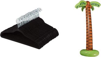 OEM Paquete De 100 Perchas De Terciopelo Negras Para Trajes Y Palmera Decorativa Inflable 2392c De Aproximadamente 180 Cm