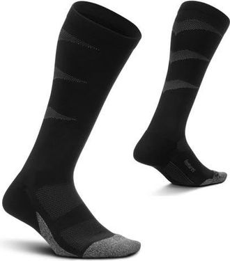 Feetures Graduated Compression Light Cushion Knee High Compression Socks in Black at Nordstrom, Size Medium