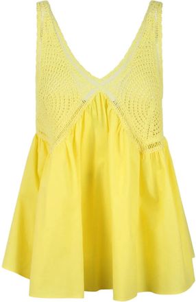 P.A.R.O.S.H. Katoenen tanktop - Geel