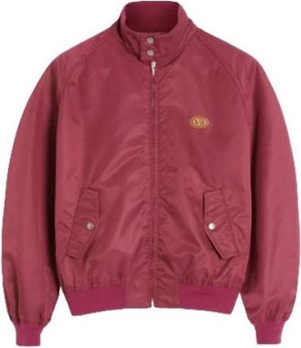Valentino Garavani Rode Jassen met VLogo-patch - Heren - Bomber jackets - Rood - L - Jassen