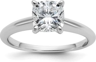 Diamond2Deal 14k White Gold 1 1/2 Ct Certified Lab Grown Diamond Solitare Engagement Ring