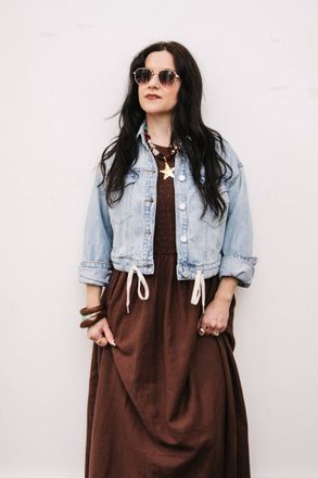 Blank NYC Drawstring Hem Denim Jacket In Medium Wash