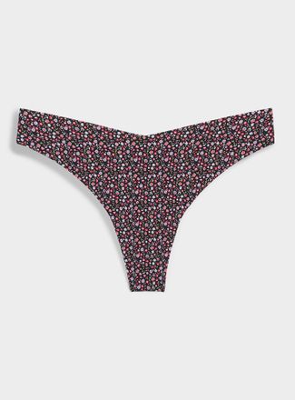 Miiyu Womens Dense laser-cut thong Recycled nylon
